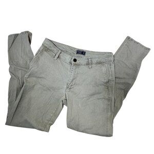 Abercrombie & Fitch Khaki Green Denim Jeans Chino's Size 25